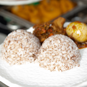 Ofada Rice with Ayamase